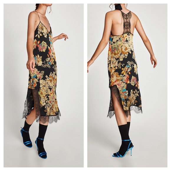 Floral Lace Slip Dress - Picture 2 of 7